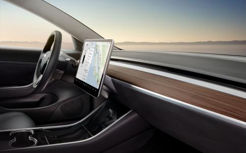 Tesla Model 3 dashboard close