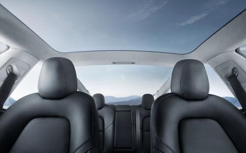 Tesla model 3 interior sky view